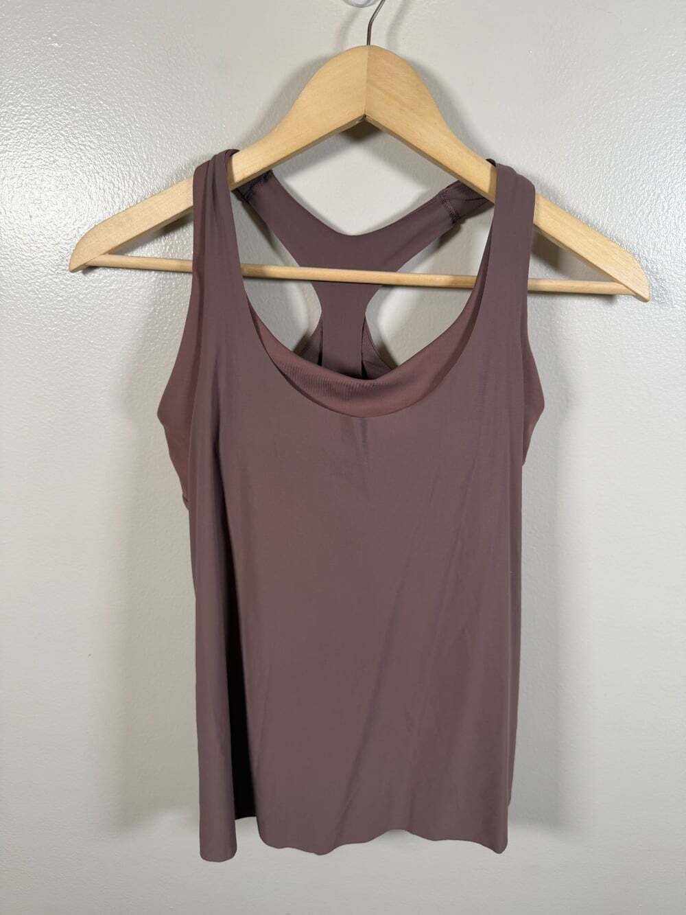 Athleta Ultimate 2-in-1 Support Tank Top Size Small Smoked Almond Workout Gym